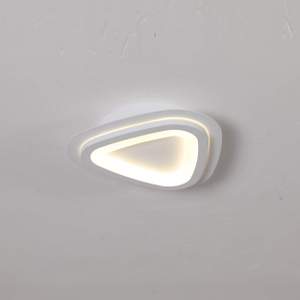 acrylic triangle style led ceiling decorative light in white finish