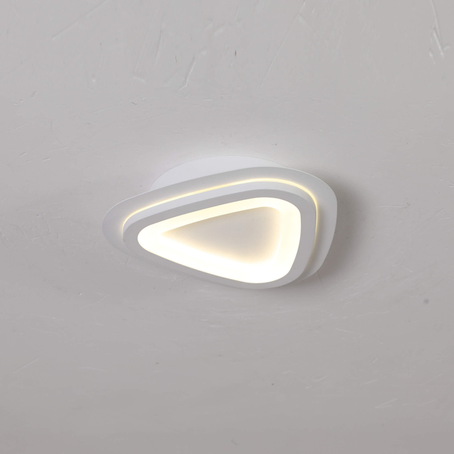 acrylic triangle style led ceiling decorative light in white finish