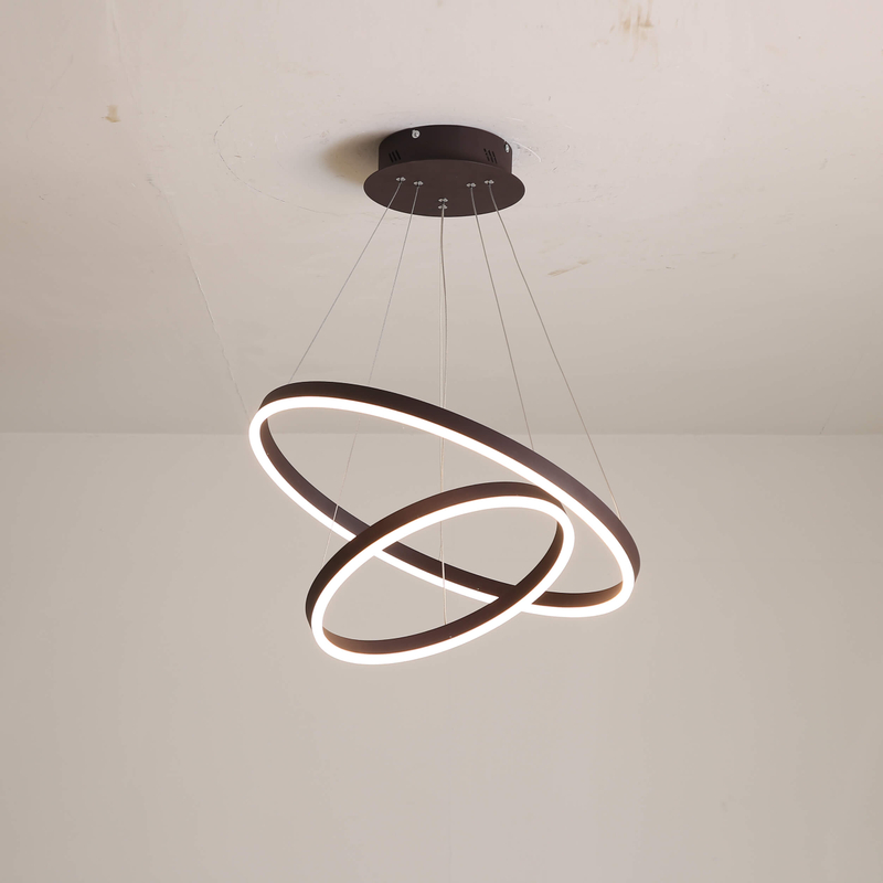 Dimmable statement pendant light with art deco styling for open-plan living spaces (60W equivalent LED)