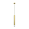 golden long tube aluminum pendant light