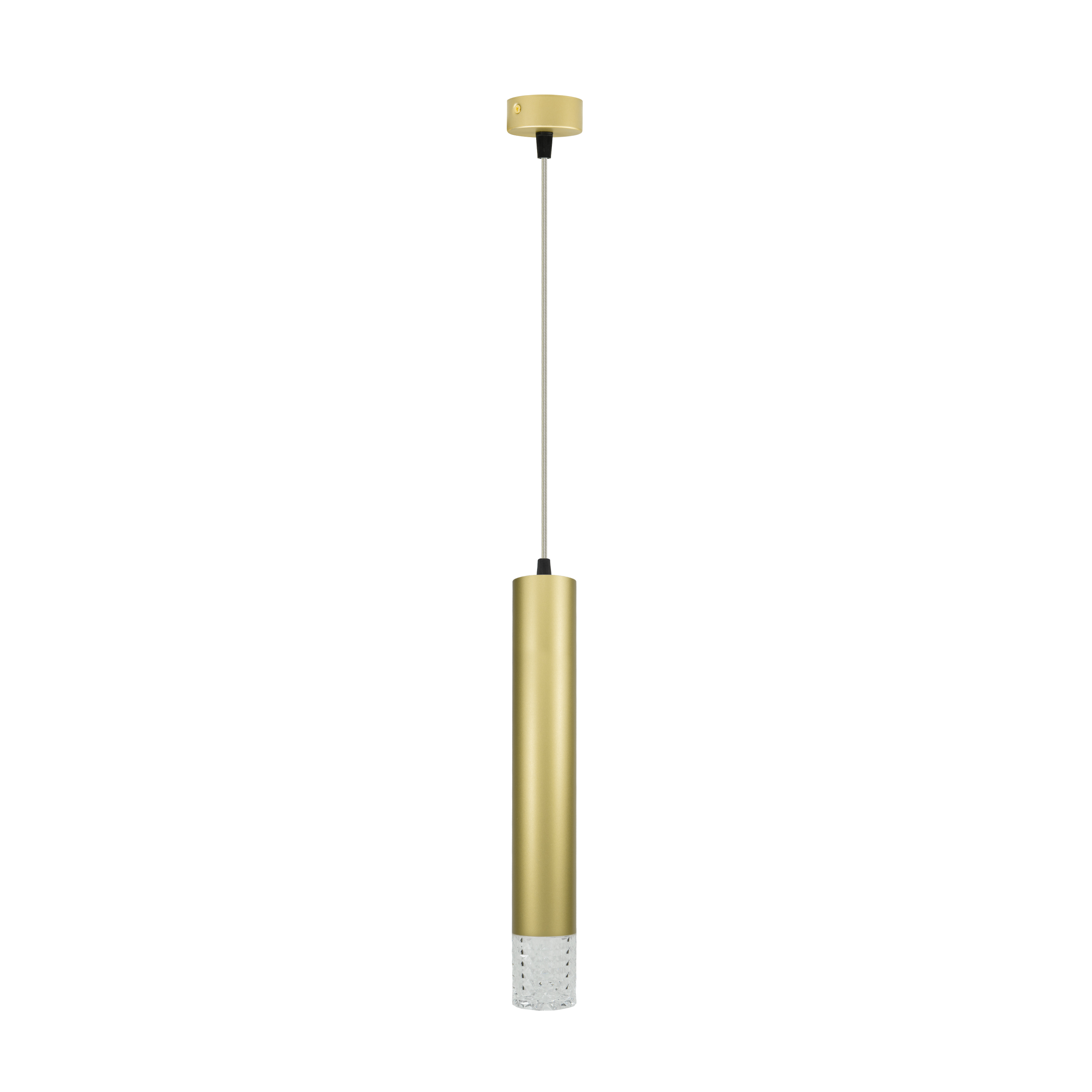 golden long tube aluminum pendant light