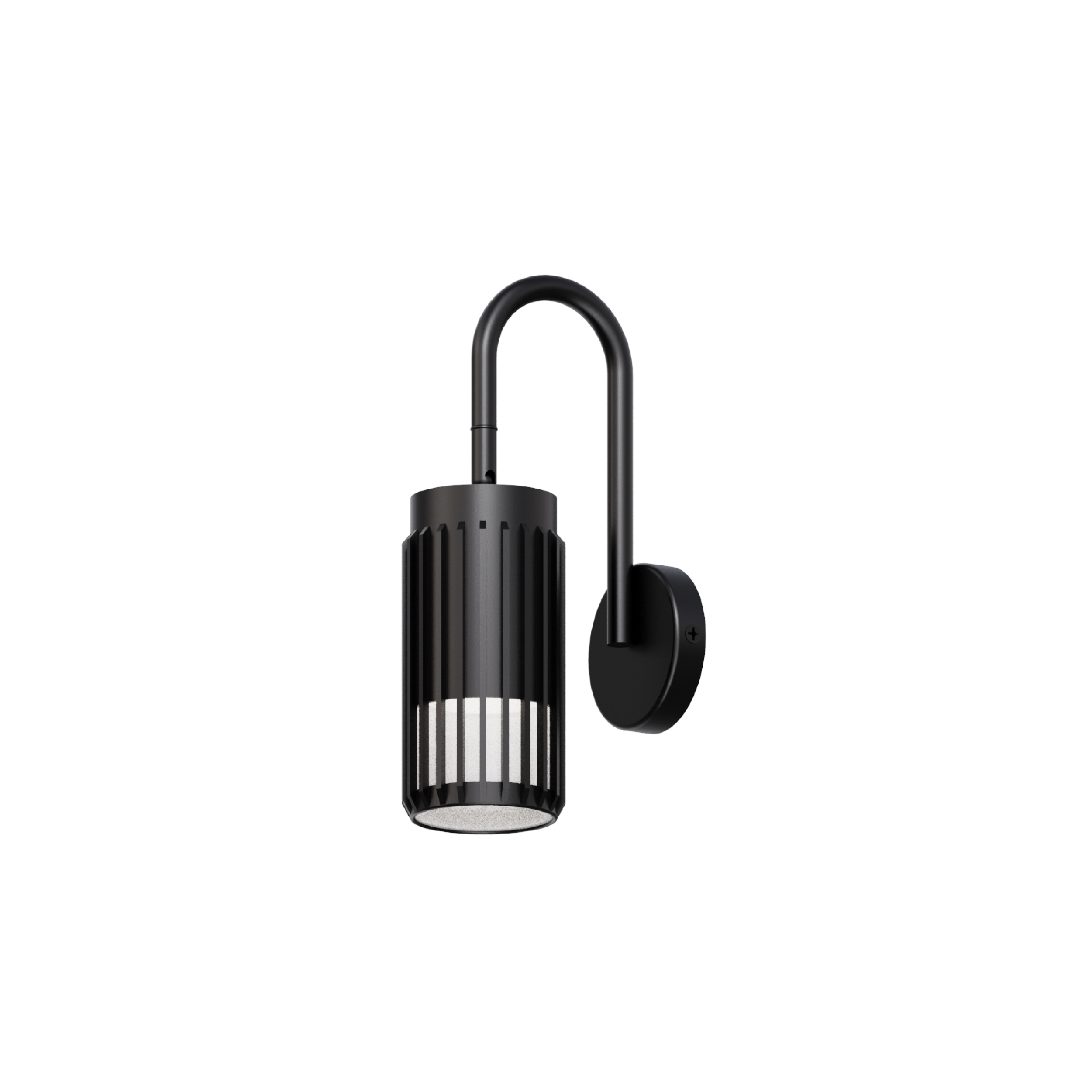 black hollow fence type gu10 wall light