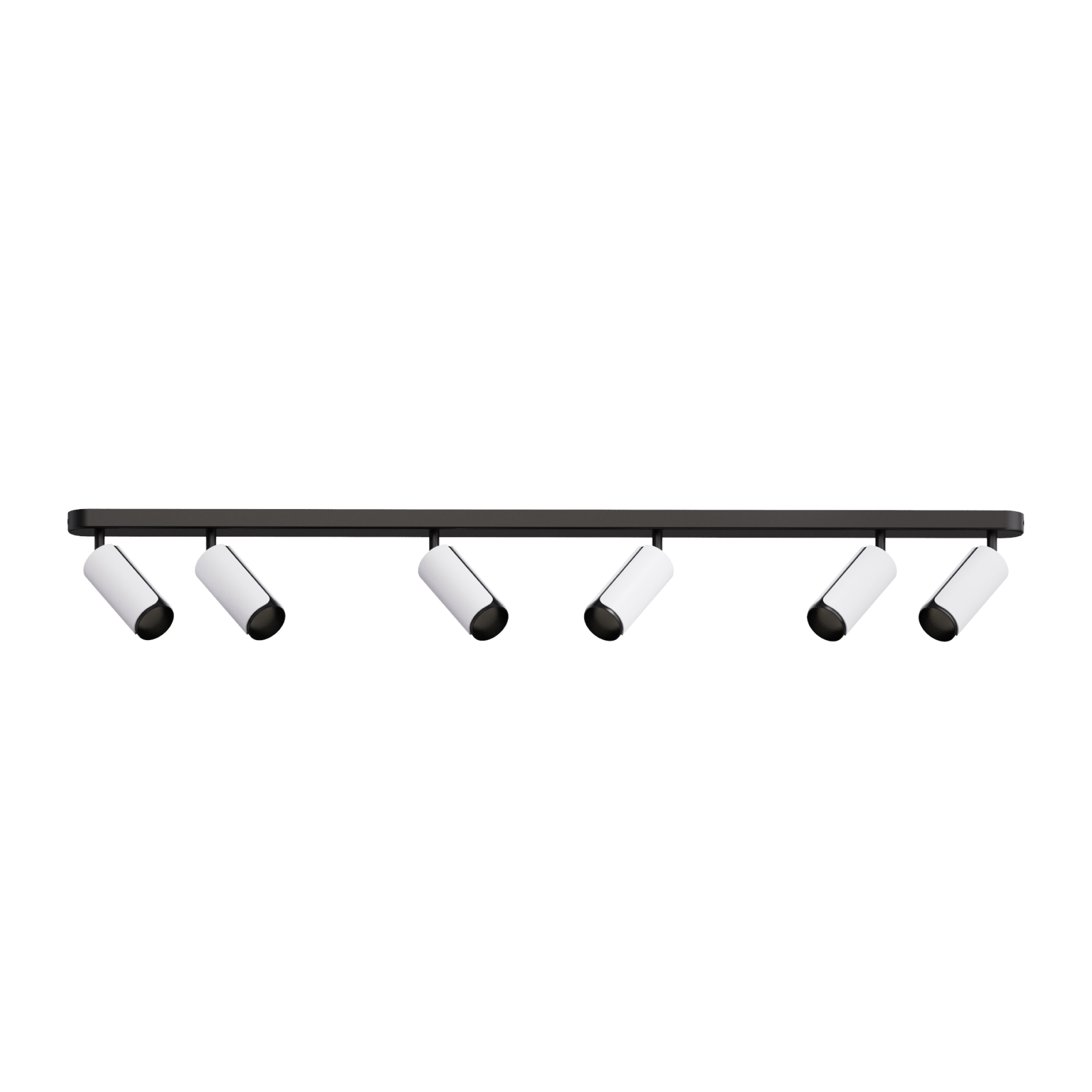 six light head white and black spot ceilign light for stores