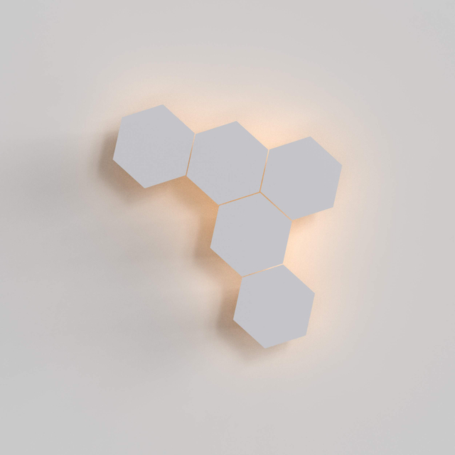 hexagonal simple type wall light with back light for indoor