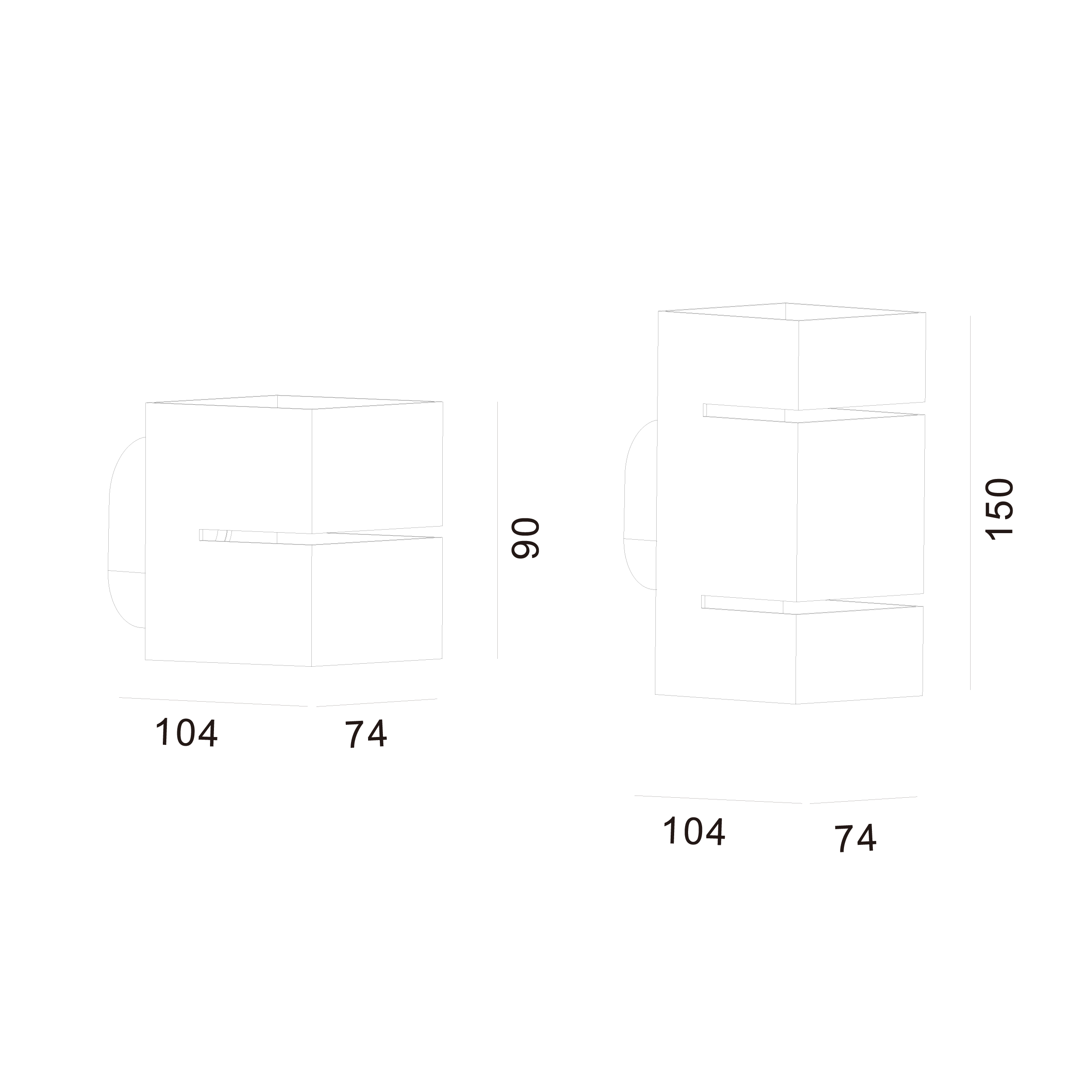 g9 wall light dimension