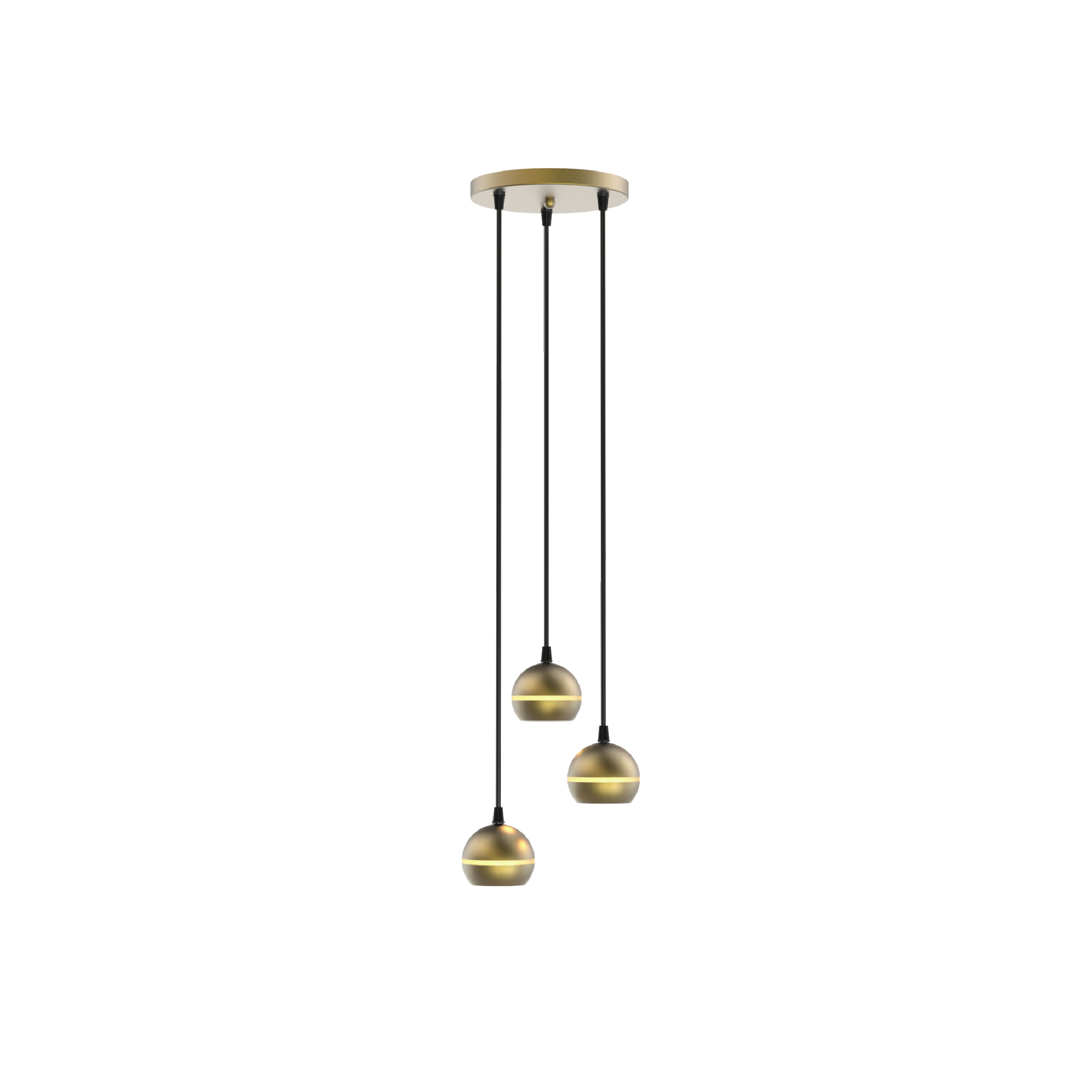 three G9 penant light