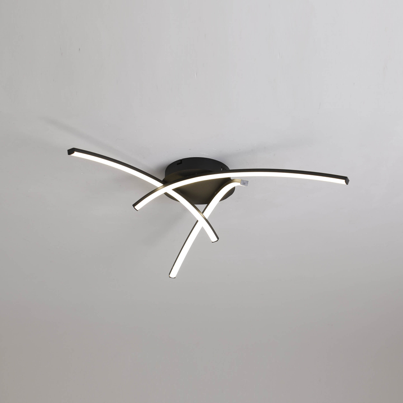 Twisted Knots Black Ceiling Light