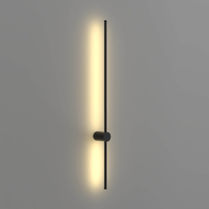 Black Metal Strip Wall Light