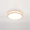 Stylish Circular Wooden Ceiling Light Fixture with Warm Illumination