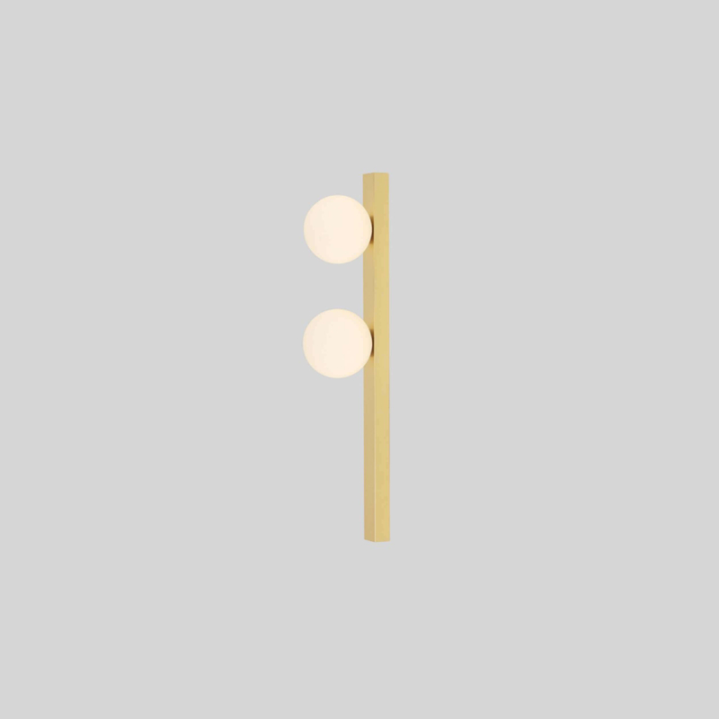 Minimalist Wall Sconce with Dual Spherical Light Bulbs