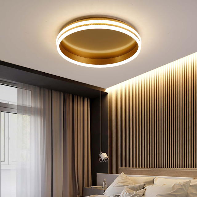 gold led ceiling light for bedroom