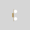 Sleek Brass Wall Mounted Lighting with Circular Lamps