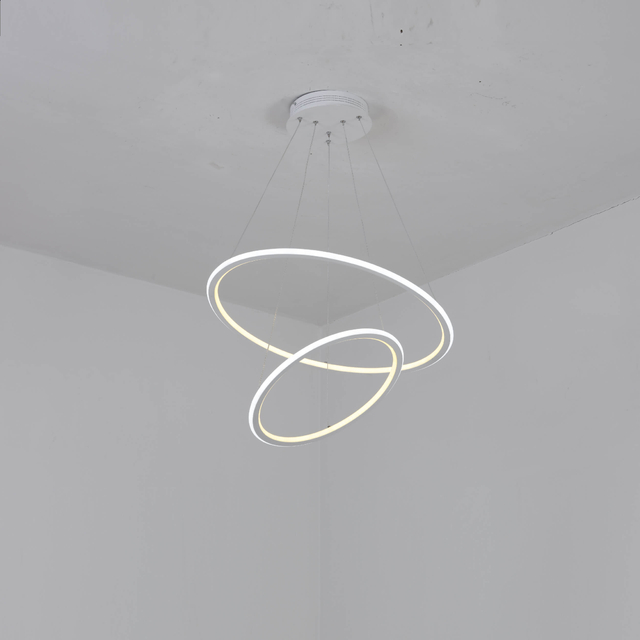 two rings led pendant light