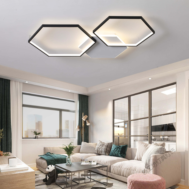 Three Hexgon LED Ceiling Light