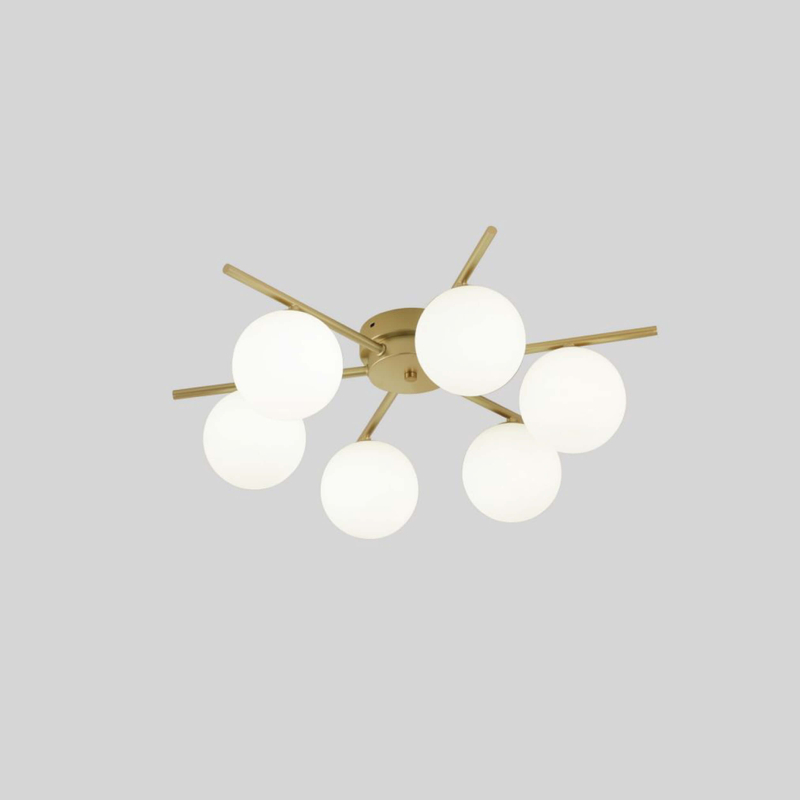Cascading Orb Ceiling Lighting Design