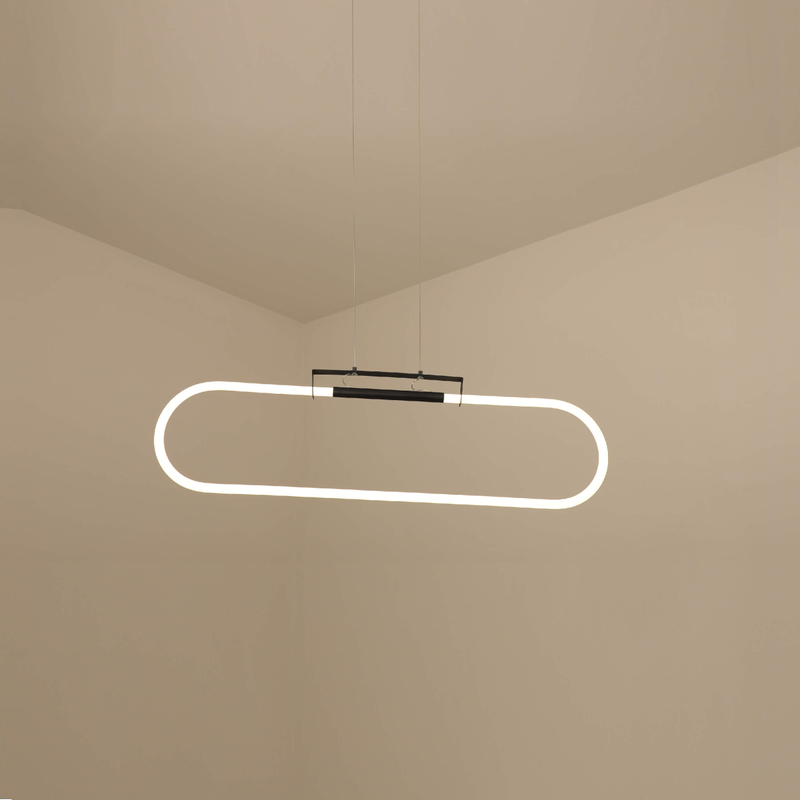 metal rings led ceiling pendant light