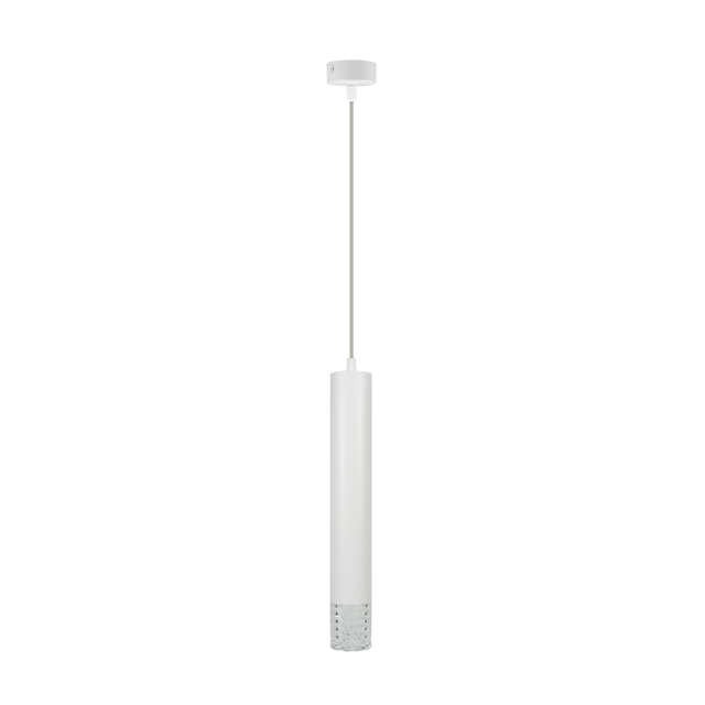 white long tube aluminum pendant light