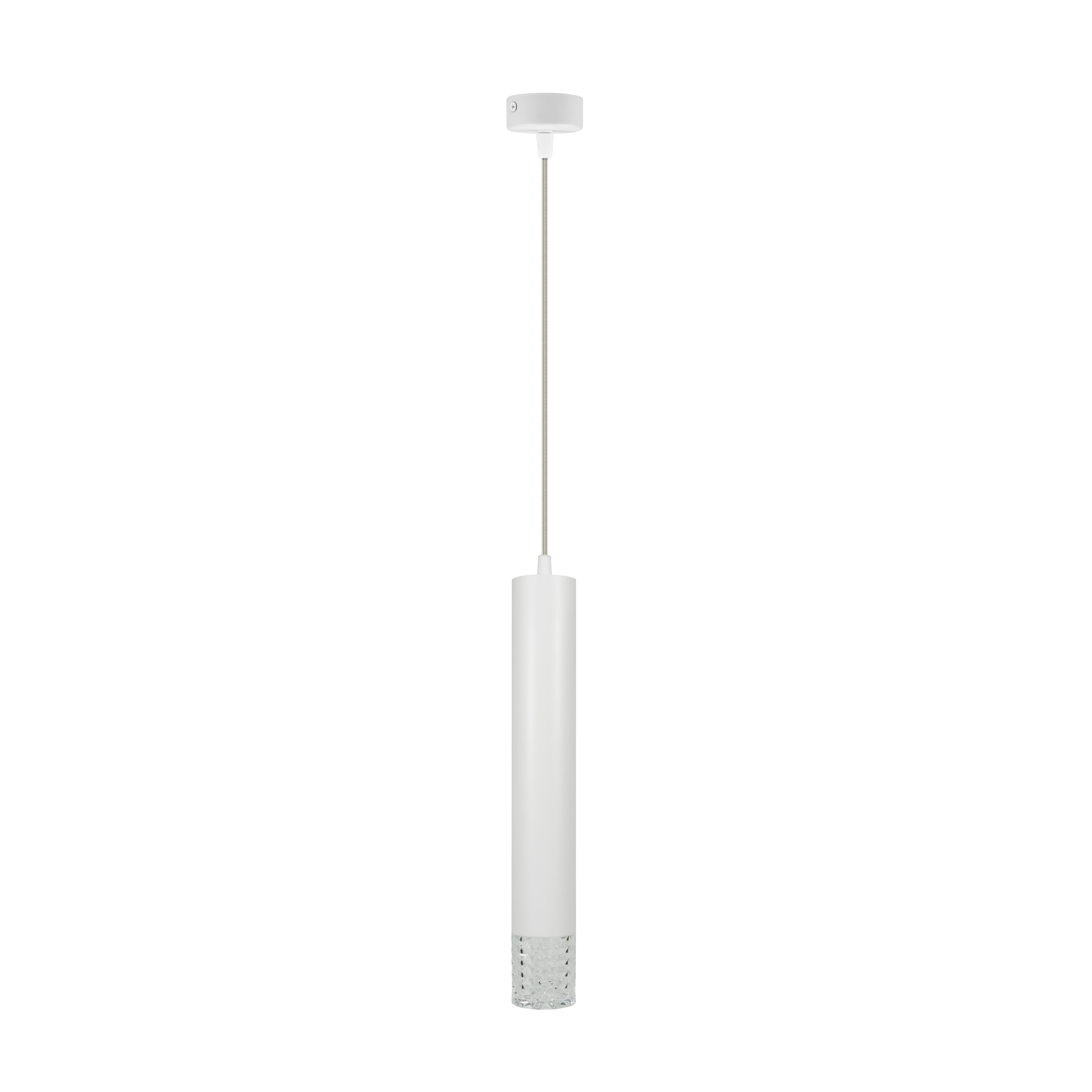 white long tube aluminum pendant light