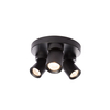 black round base 3*gu10 spot downlight