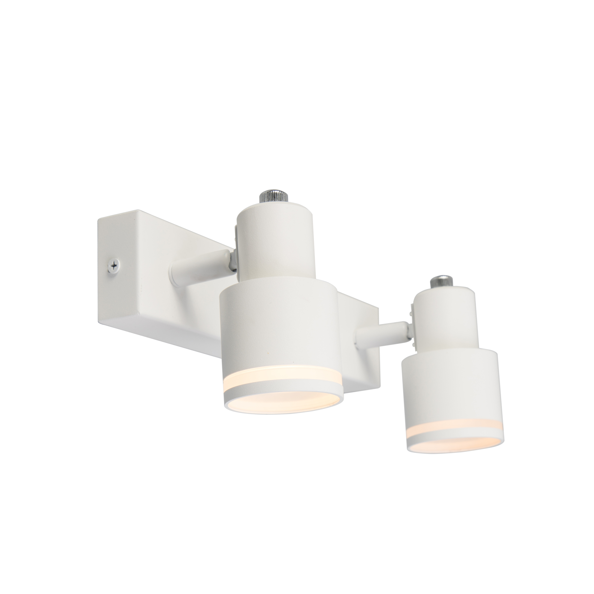 dual spot light head white GU10 wall light