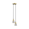 clear glass shade 2*e27 white pendant light
