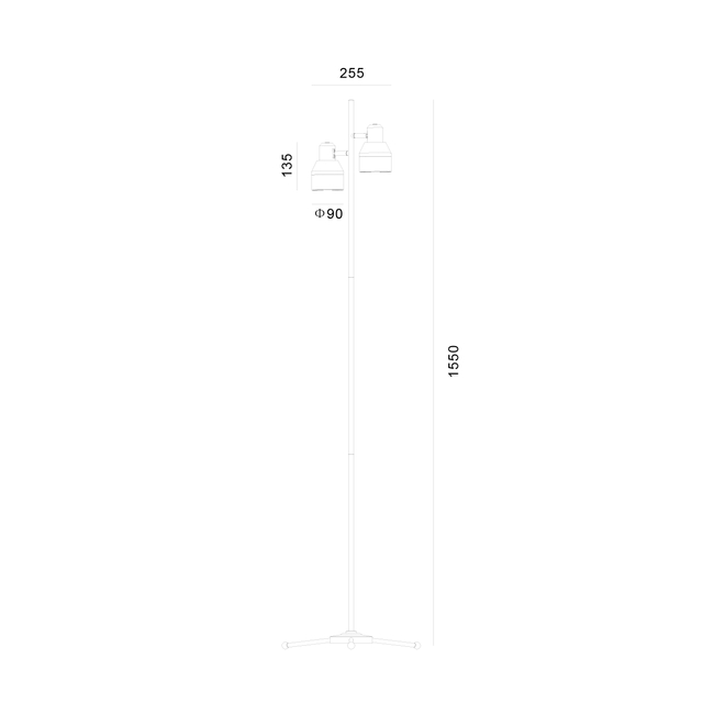 60W standing lamp for bedroom