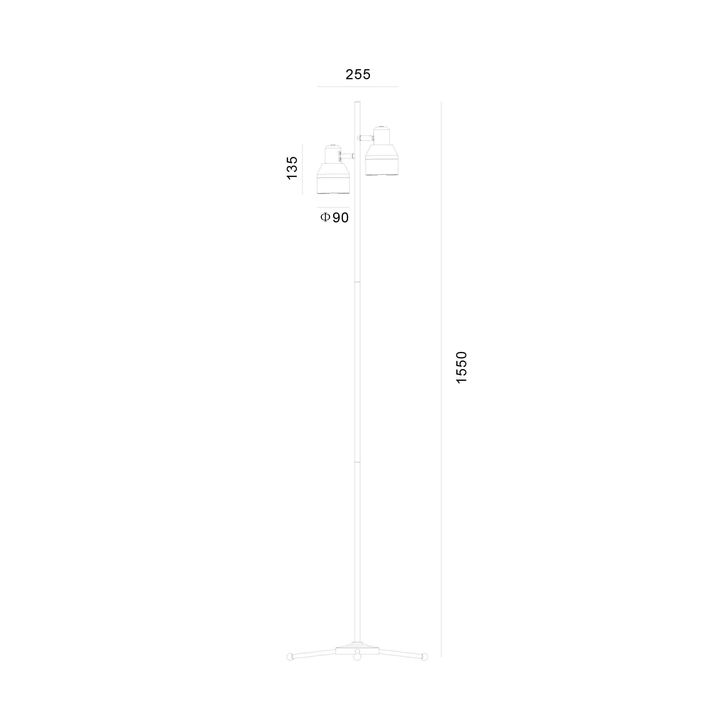 60W standing lamp for bedroom