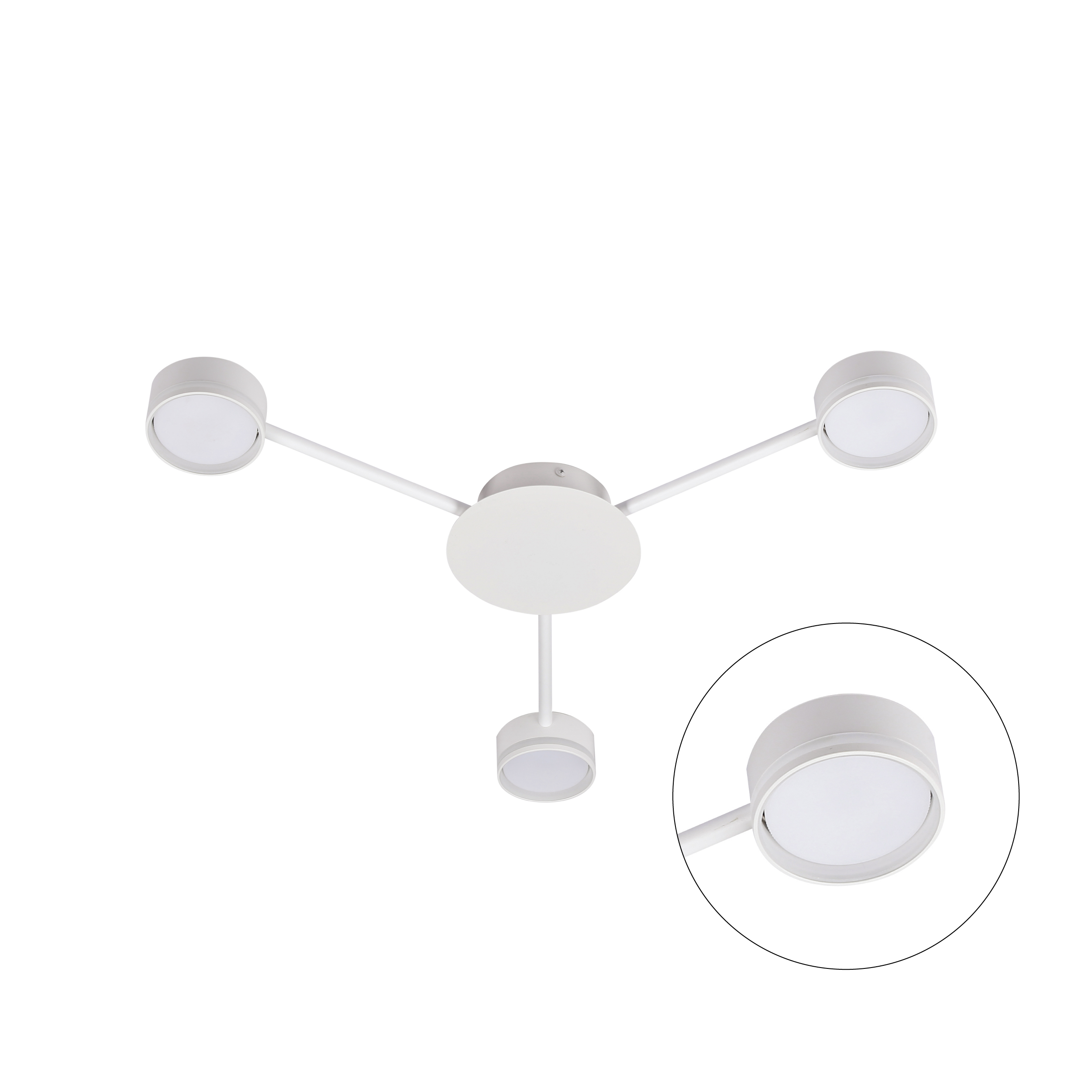 white three heads ceiling light gx53