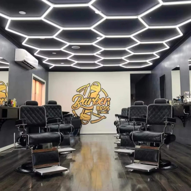 Hexagon LED Lights For Barber Shop