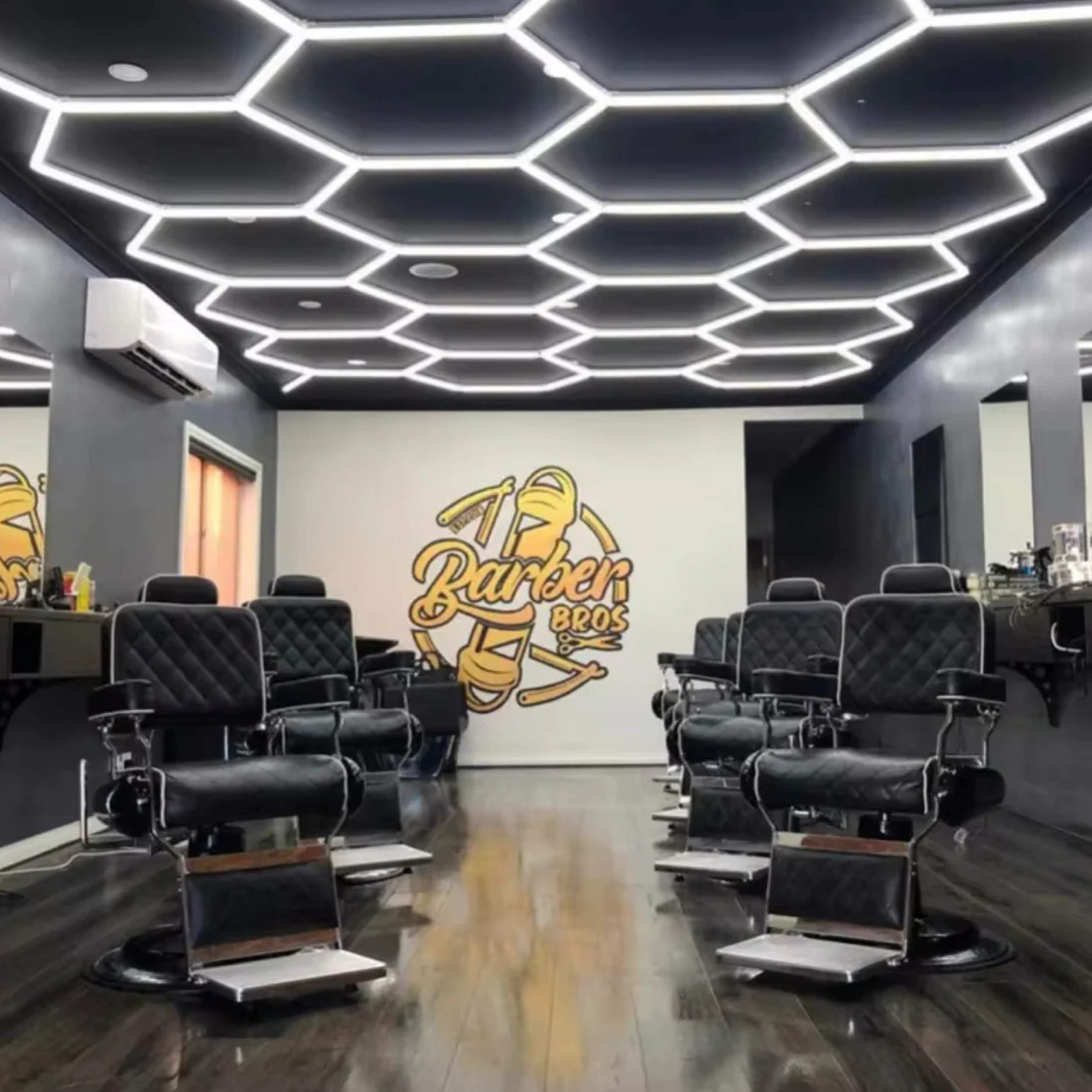 Hexagon LED Lights For Barber Shop