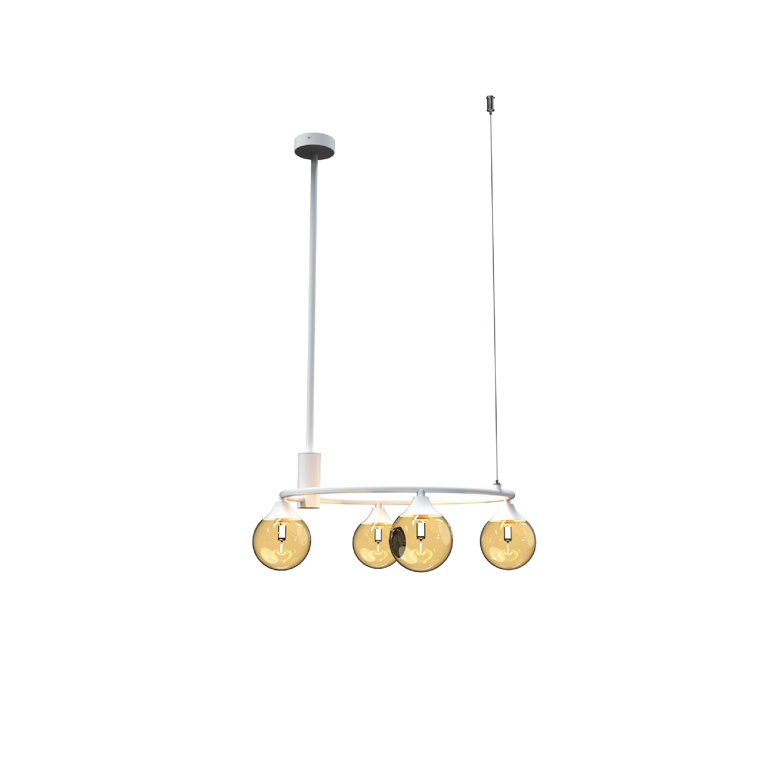amber glass pendant light