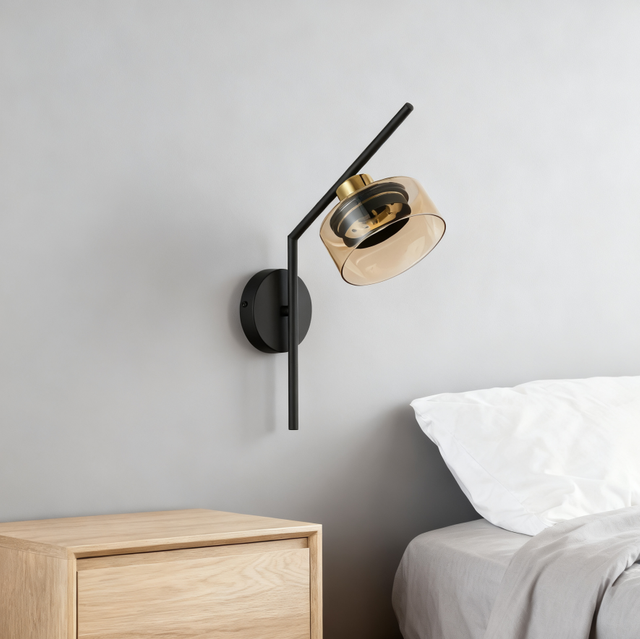 black gx53 wall lamp for bedroom
