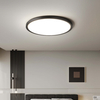 flush mounted round plate led ceiling light installed in bedroom