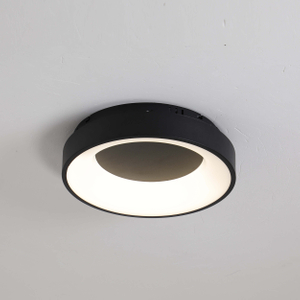 sleek round black led ceiling lamp