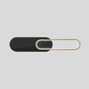 modern design golden frame black fixture led wall light for living room