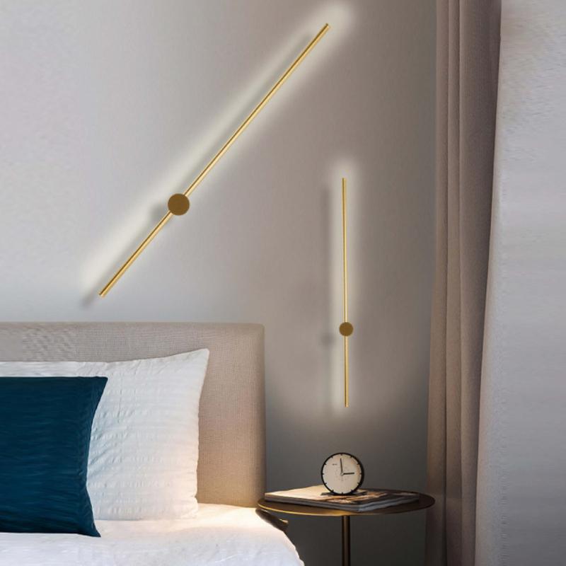 Black Metal Strip Wall Light