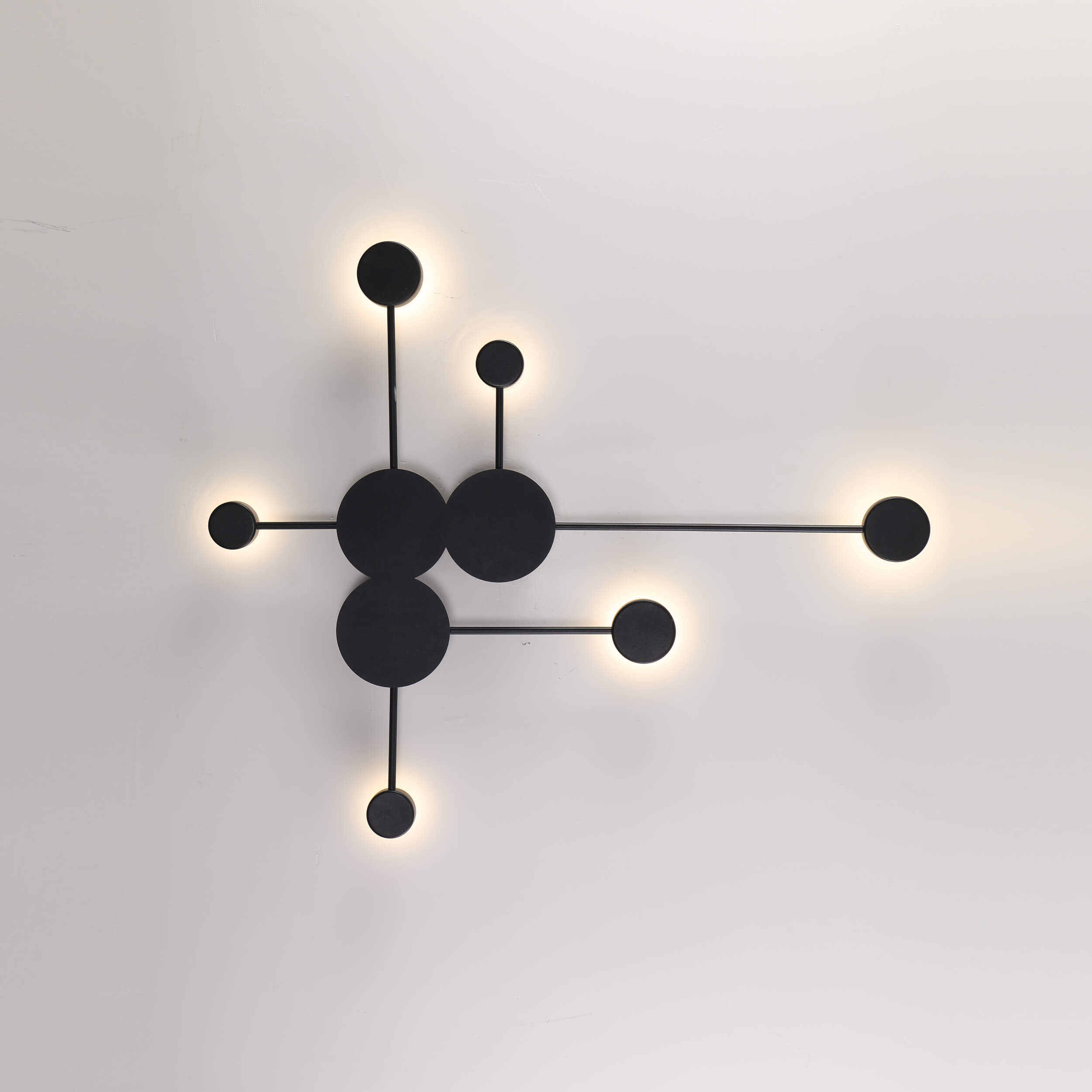 Artistic Circular Wall Lamp Arrangement