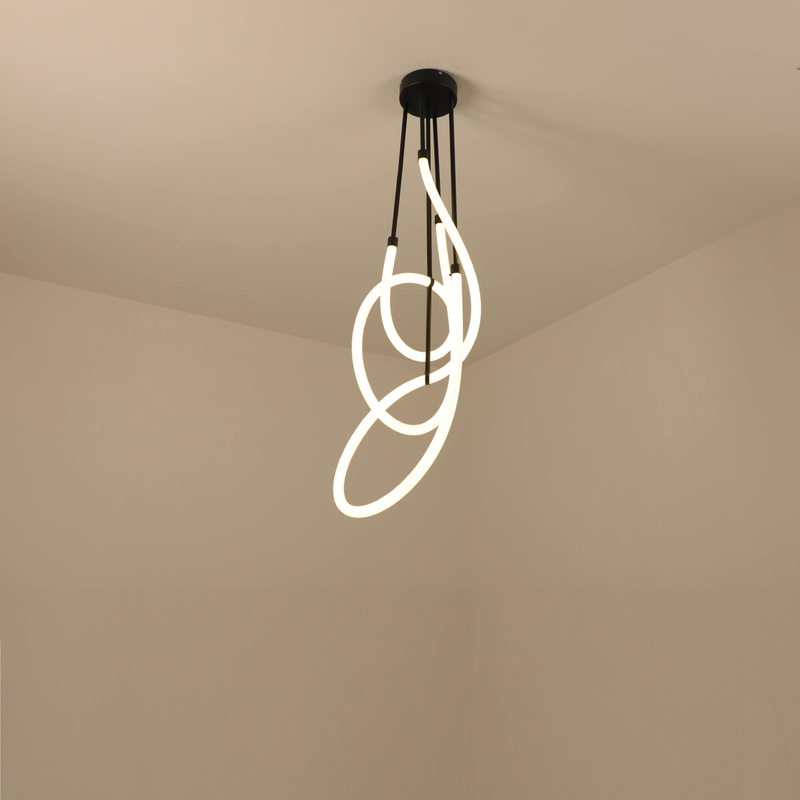 Various shapes black base led pendant light