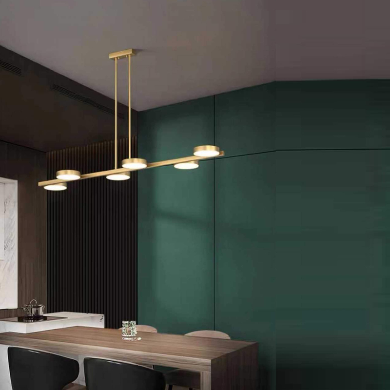 six round led pendant light for kitchen