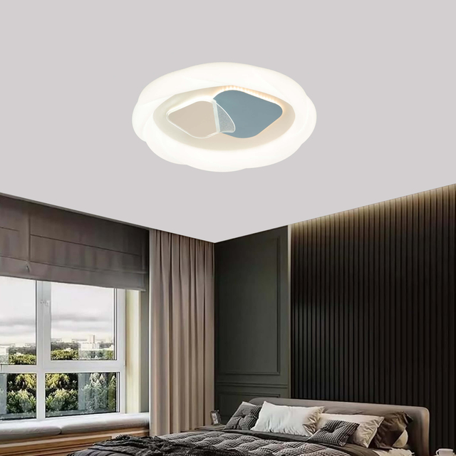 Asymmetric Glow: Layered LED Ceiling Light with Unique Design