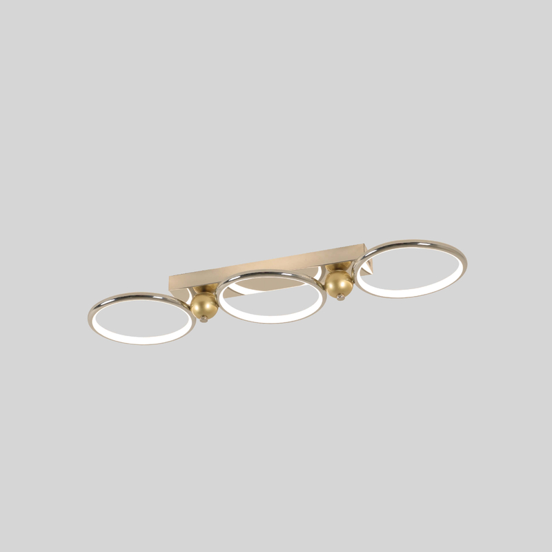 three rings metal led ceiling light