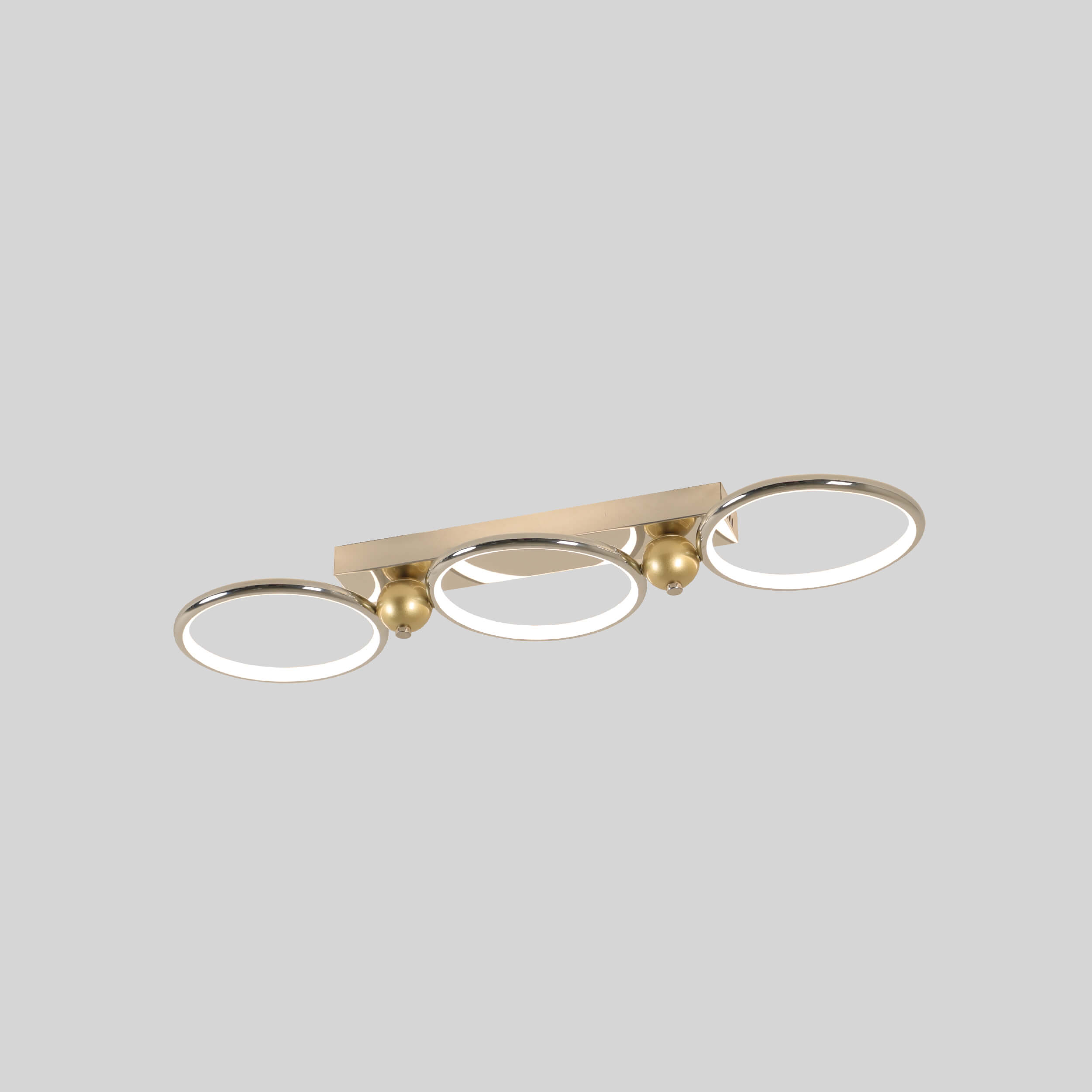three rings metal led ceiling light