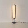Modern cordless table lamp with metallic finish and adjustable brightness settings