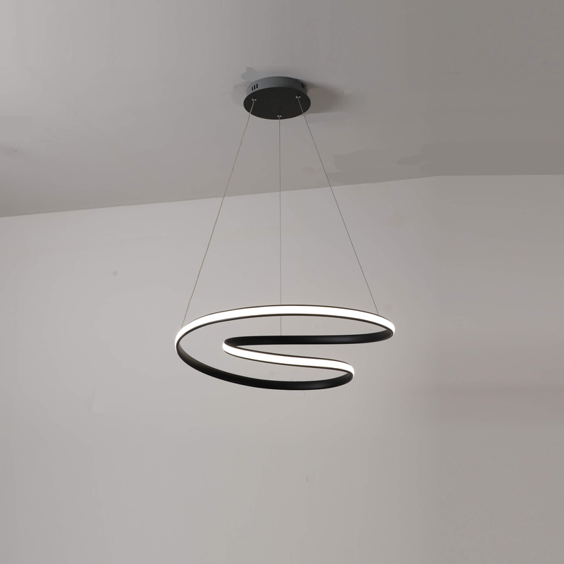 Minimalist LED Hanging Light Fixture with Dual Rings