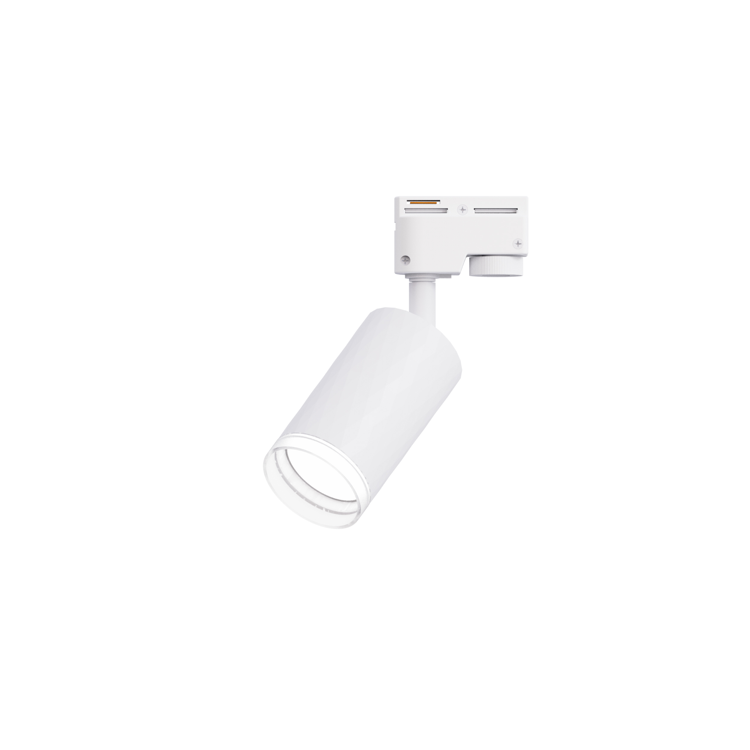 white GU10 track light with diamond pattern and transparent edge