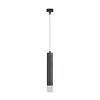 black long tube aluminum pendant light