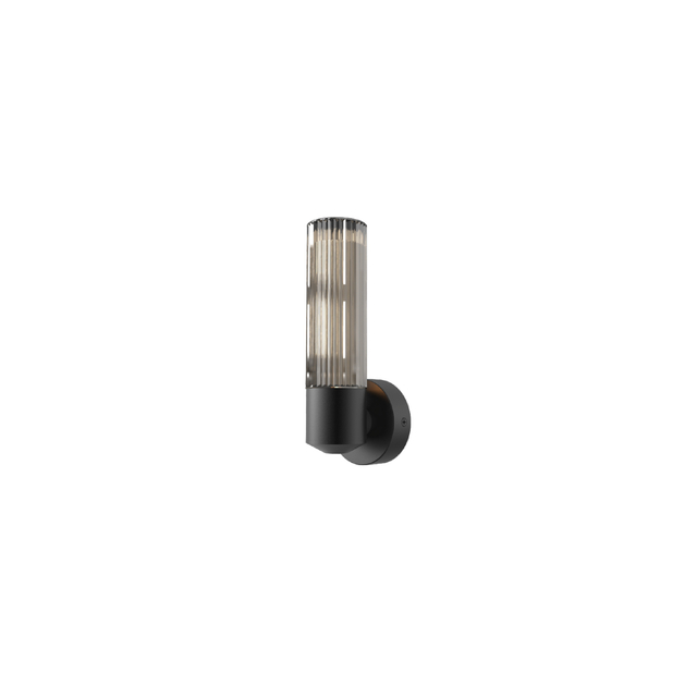 G9 black glass wall light