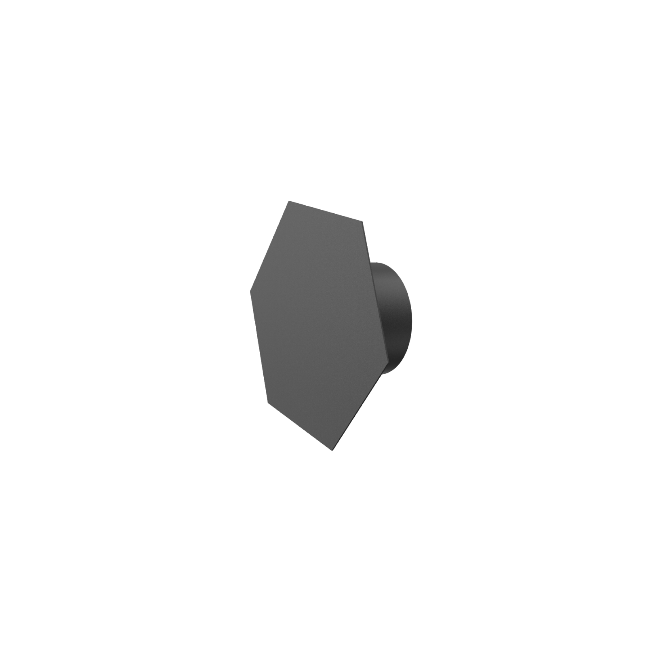 black hexagonal simple type wall light with back light for indoor