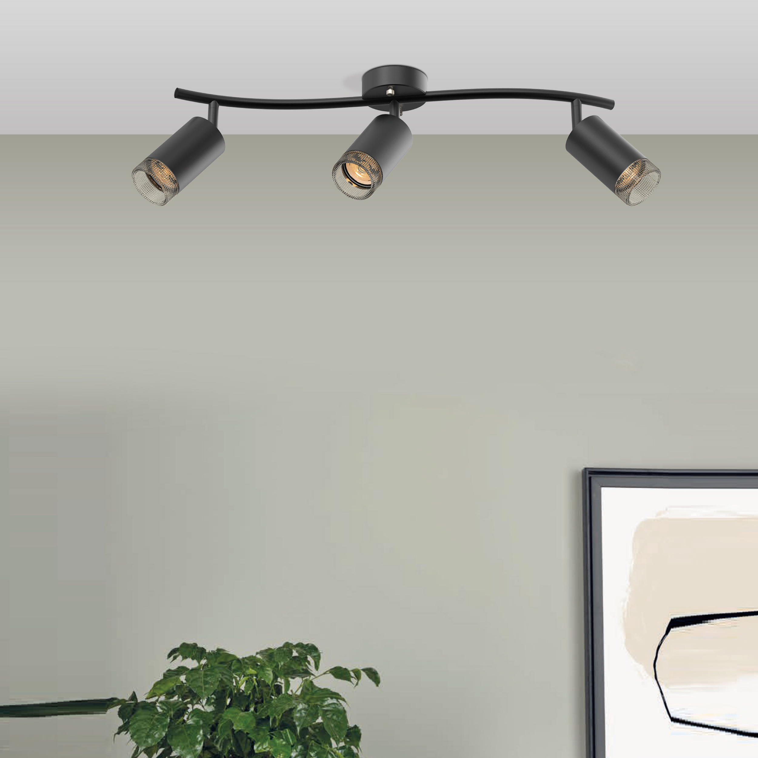 3*GU10 socket ceiling downlight spotlight for living room