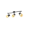 3*E27 black ceiling light